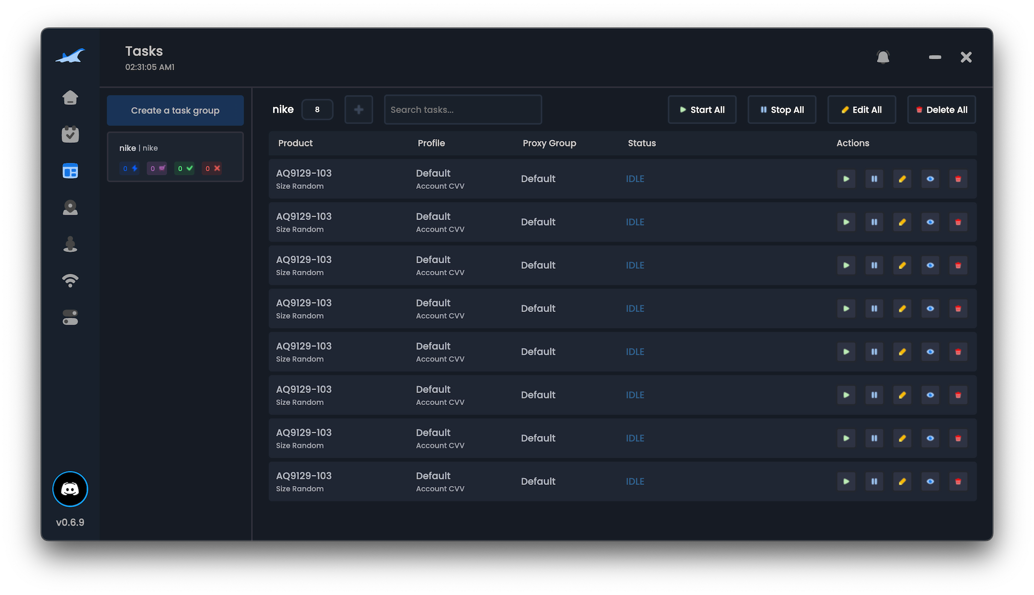 Concord task page